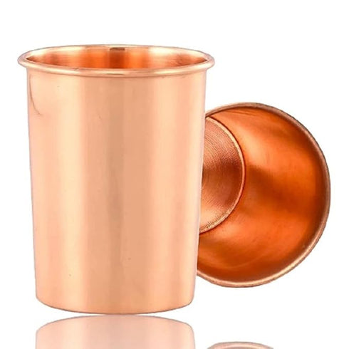 Pure Copper Cup Handmade 120 Ml (Pack of 2)